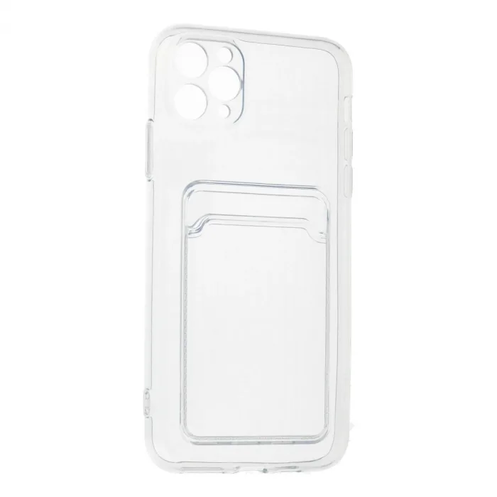 İphone 11 Pro Max Kılıf Kart Şeffaf Silikon - Şeffaf
