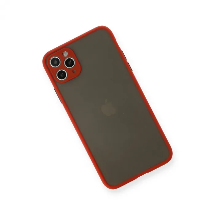 İphone 11 Pro Max Kılıf Montreal Silikon Kapak - Kırmızı