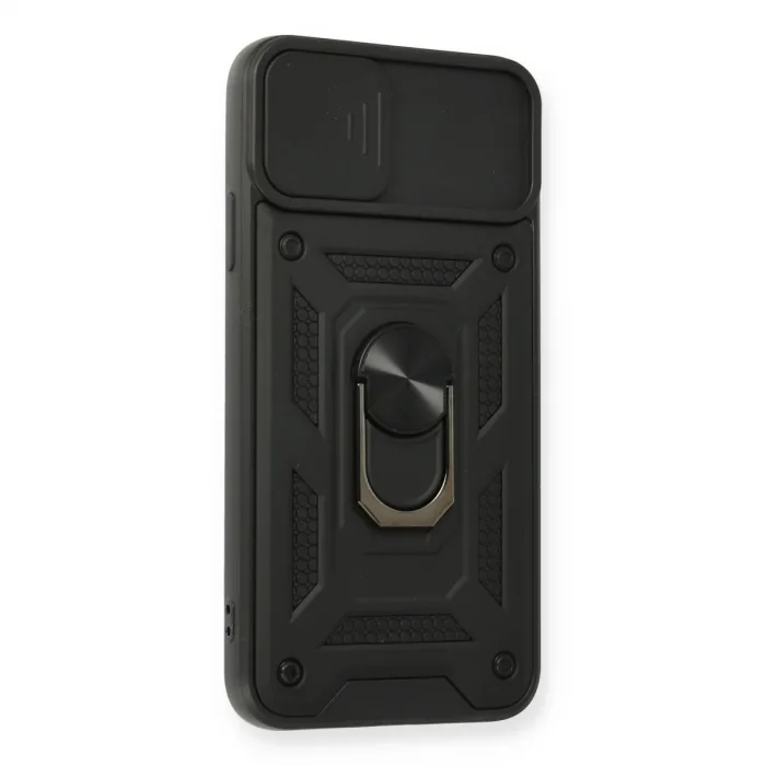 İphone 11 Pro Max Kılıf Pars Lens Yüzüklü Silikon - Siyah