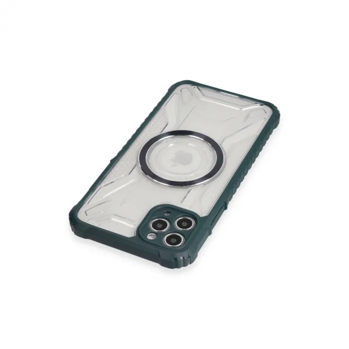 İphone 11 Pro Max Kılıf Prag Magneticsafe Kapak - Koyu Yeşil