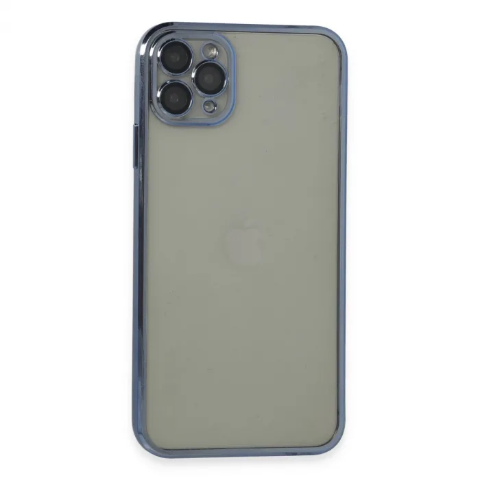 iPhone 11 Pro Max Kılıf Razer Lensli Silikon - Açık Mavi