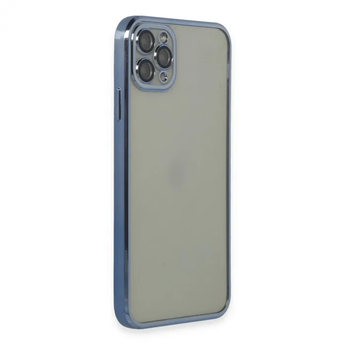 iPhone 11 Pro Max Kılıf Razer Lensli Silikon - Açık Mavi