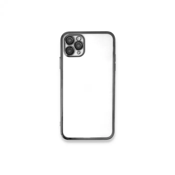 iPhone 11 Pro Max Kılıf Razer Lensli Silikon - Gümüş