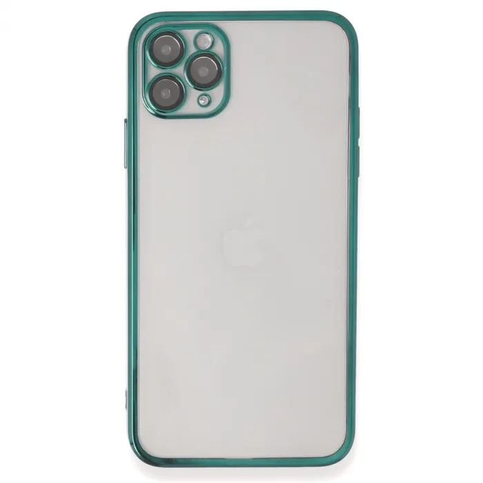 iPhone 11 Pro Max Kılıf Razer Lensli Silikon - Yeşil