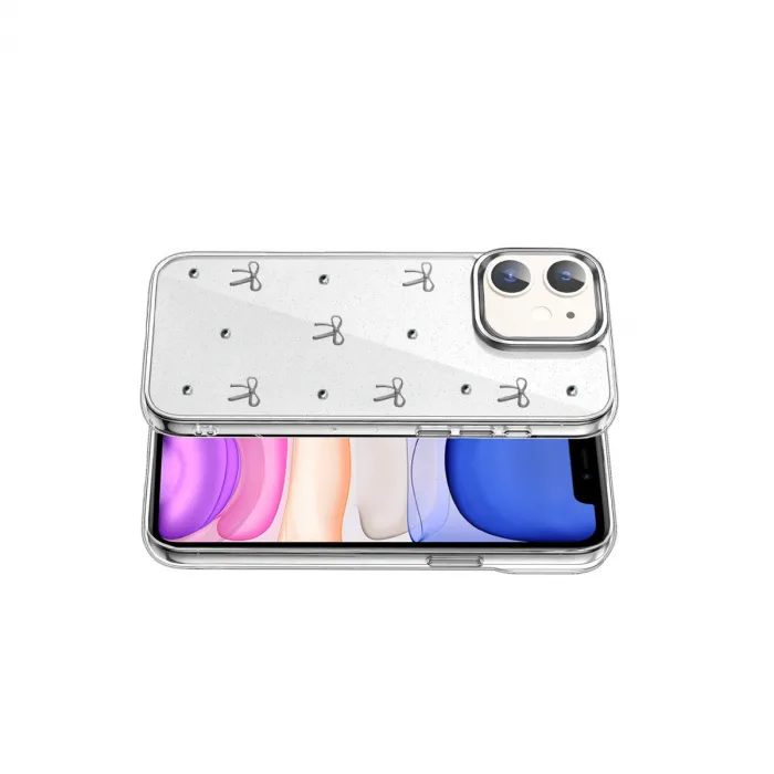 İphone 12 Fiyonk Desenli Kapak - Desen 5