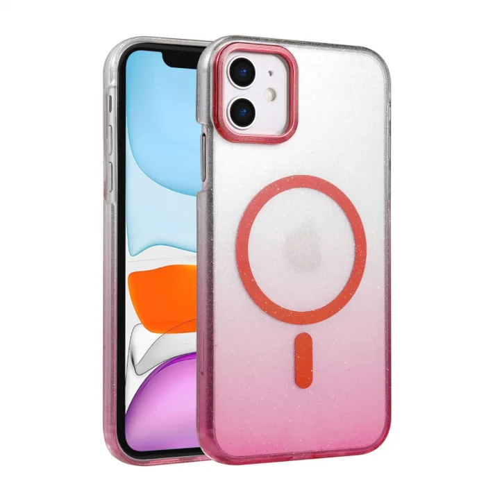 İphone 12 Glossy Magsafe Kapak - Pembe