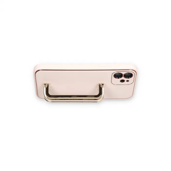 İphone 12 Kılıf Coco Elit Kapak - Pudra