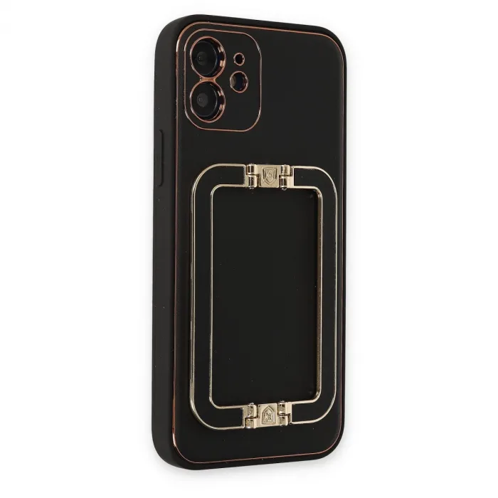 İphone 12 Kılıf Coco Elit Kapak - Siyah