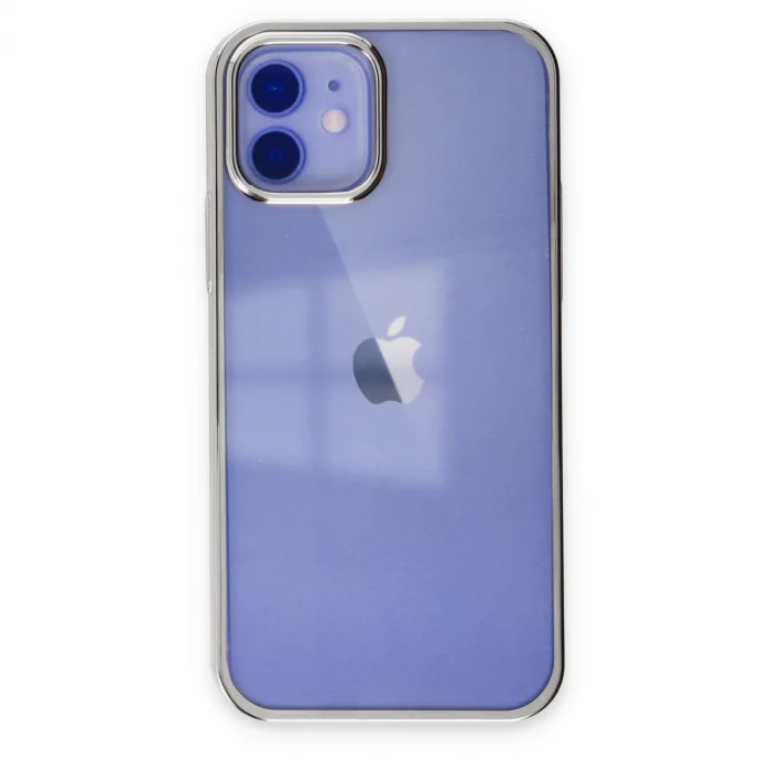 İphone 12 Kılıf Element Silikon - Gümüş