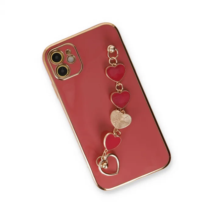 İphone 12 Kılıf Esila Silikon - Kırmızı