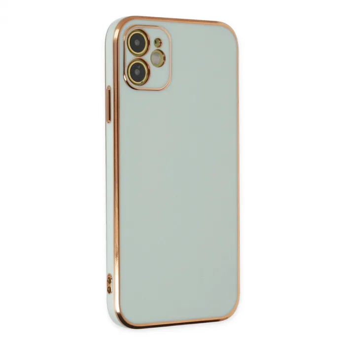 iPhone 12 Kılıf Volet Silikon - Açık Yeşil