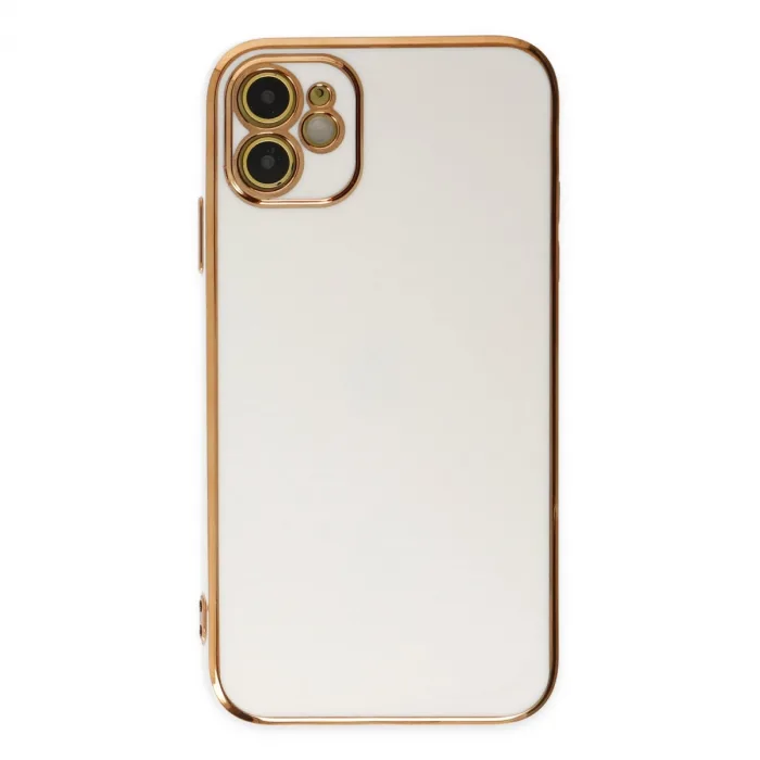 iPhone 12 Kılıf Volet Silikon - Beyaz