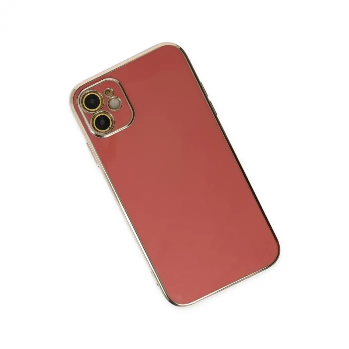 iPhone 12 Kılıf Volet Silikon - Kırmızı