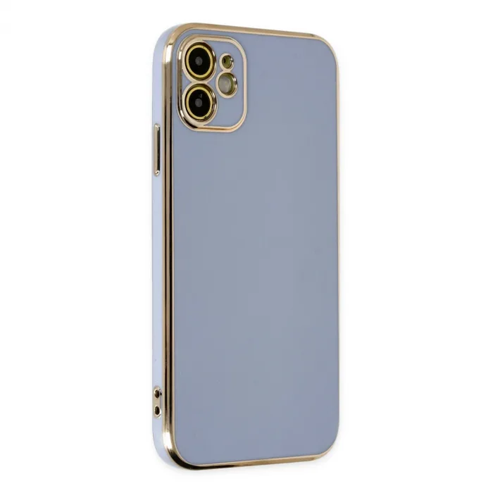 iPhone 12 Kılıf Volet Silikon - Mavi
