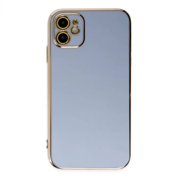 iPhone 12 Kılıf Volet Silikon - Mavi