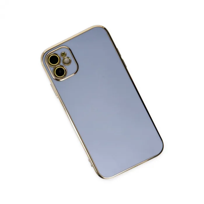 iPhone 12 Kılıf Volet Silikon - Mavi