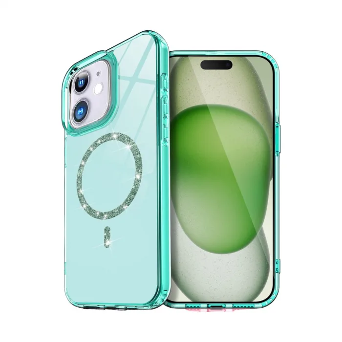 İphone 12 Live Diamond Magsafe Kapak - Yeşil