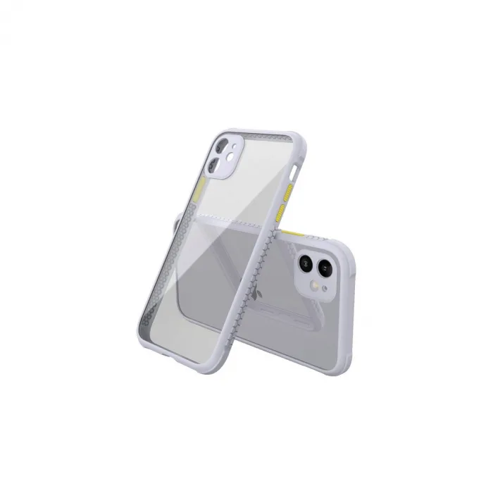 iPhone 12 Mini Kılıf Miami Şeffaf Silikon - Lila
