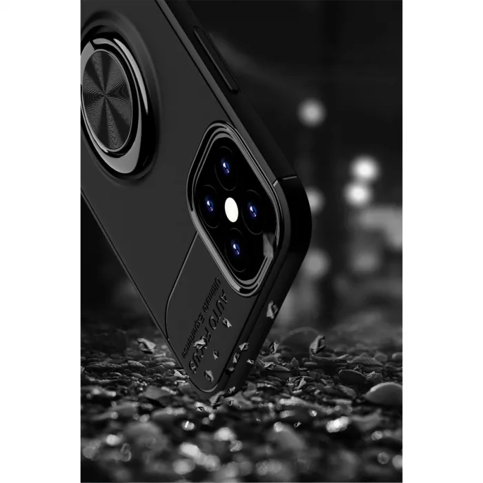 İphone 12 Mini Kılıf Range Yüzüklü Silikon - Kırmızı