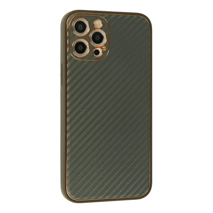 iPhone 12 Pro Kılıf Coco Karbon Silikon - Füme