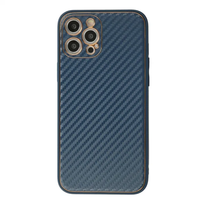 iPhone 12 Pro Kılıf Coco Karbon Silikon - Mavi