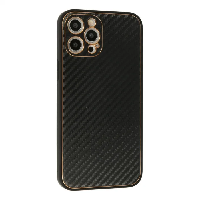 iPhone 12 Pro Kılıf Coco Karbon Silikon - Siyah
