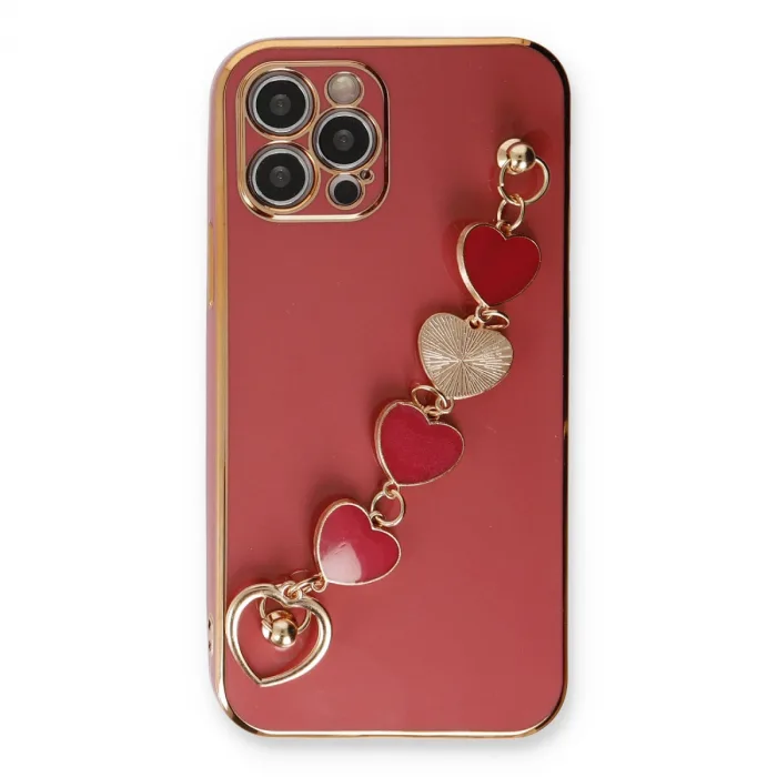 İphone 12 Pro Kılıf Esila Silikon - Kırmızı