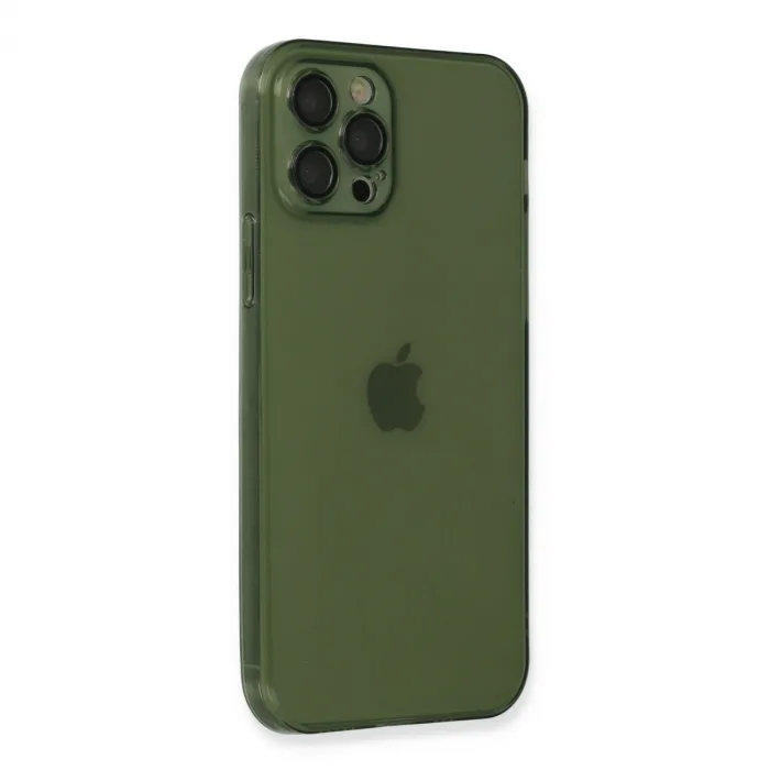 İphone 12 Pro Kılıf Fly Lens Silikon - Yeşil