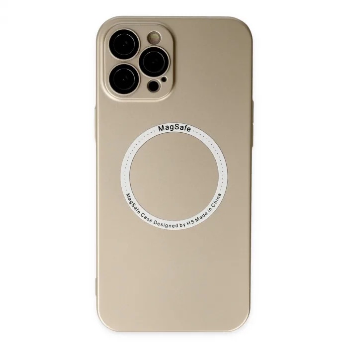 İphone 12 Pro Kılıf Jack Magneticsafe Lens Silikon - Gold