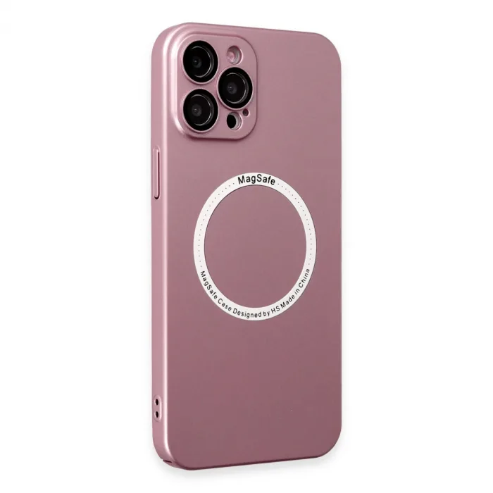 İphone 12 Pro Kılıf Jack Magneticsafe Lens Silikon - Rose Gold