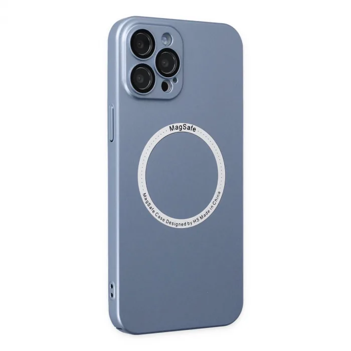 İphone 12 Pro Kılıf Jack Magneticsafe Lens Silikon - Sierra Blue