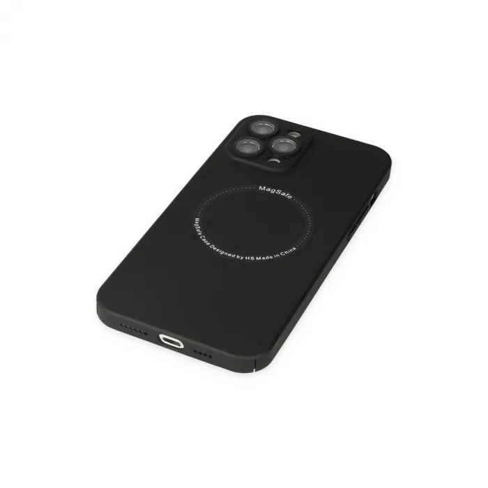 İphone 12 Pro Kılıf Jack Magneticsafe Lens Silikon - Siyah