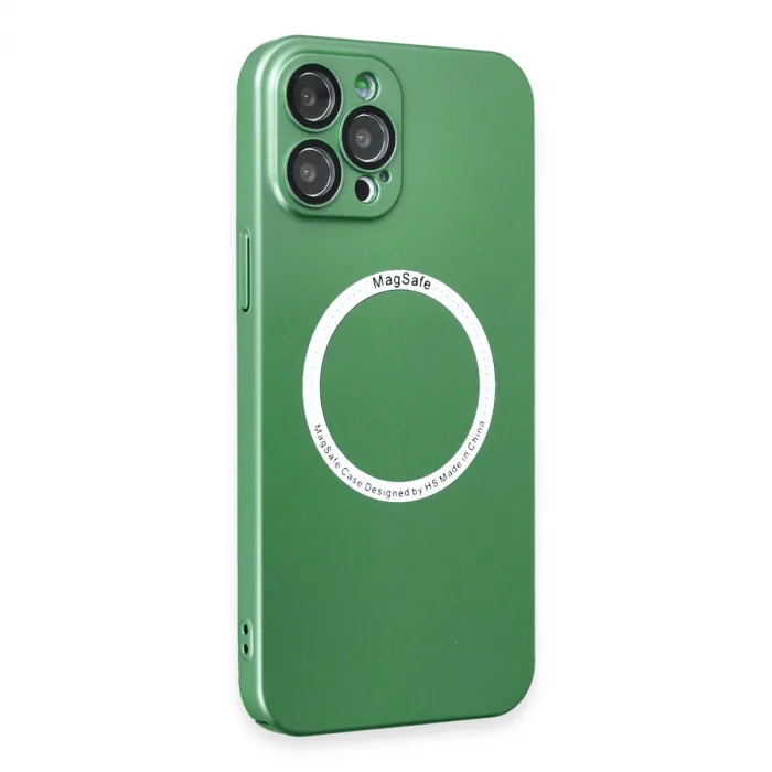 İphone 12 Pro Kılıf Jack Magneticsafe Lens Silikon - Yeşil