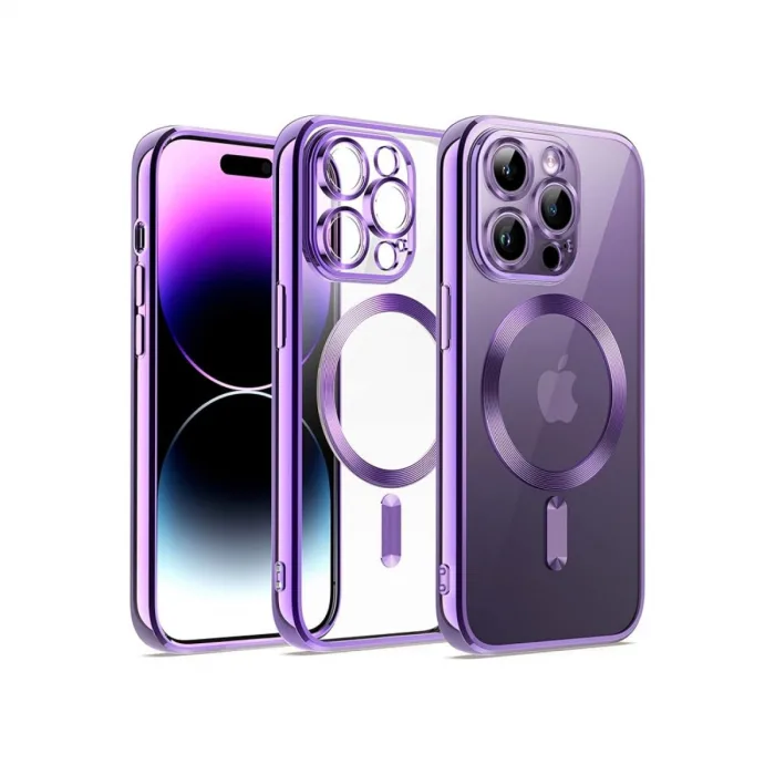 iPhone 12 Pro Kılıf Kross Magneticsafe Kapak - Mor