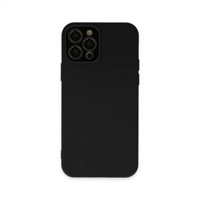 İphone 12 Pro Kılıf Lansman Glass Kapak - Siyah