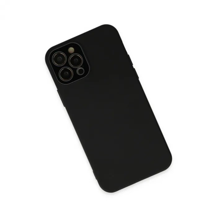 İphone 12 Pro Kılıf Lansman Glass Kapak - Siyah