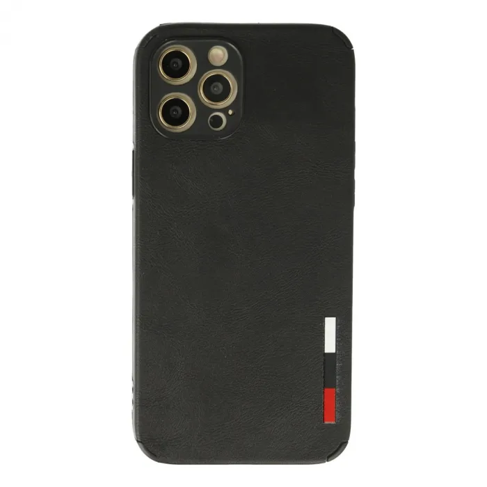 İphone 12 Pro Kılıf Loop Deri Silikon - Siyah