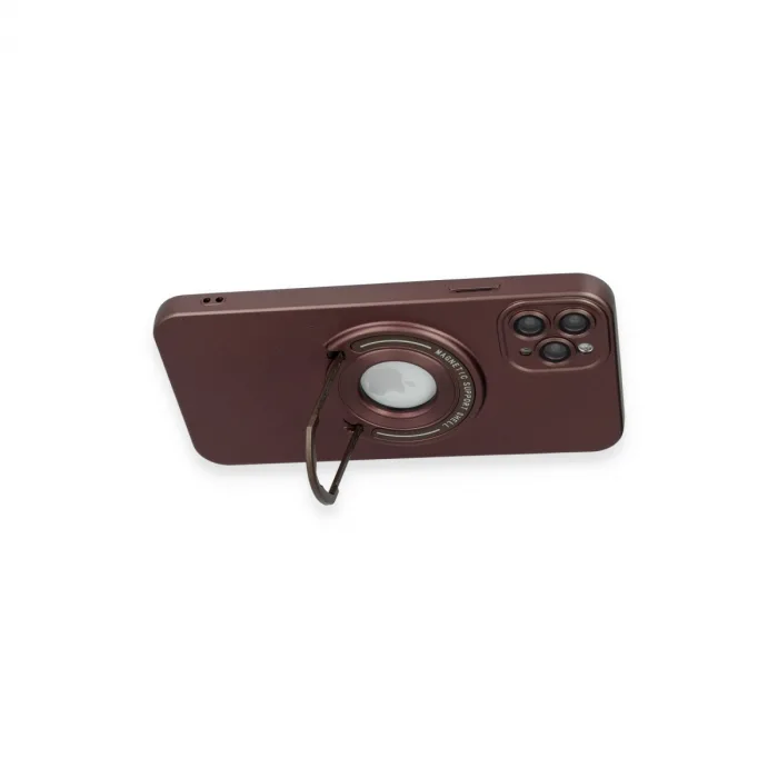 İphone 12 Pro Kılıf Lukka Magneticsafe Kapak - Kahverengi