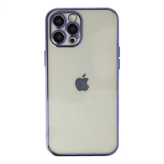iPhone 12 Pro Kılıf Razer Lensli Silikon - Mor