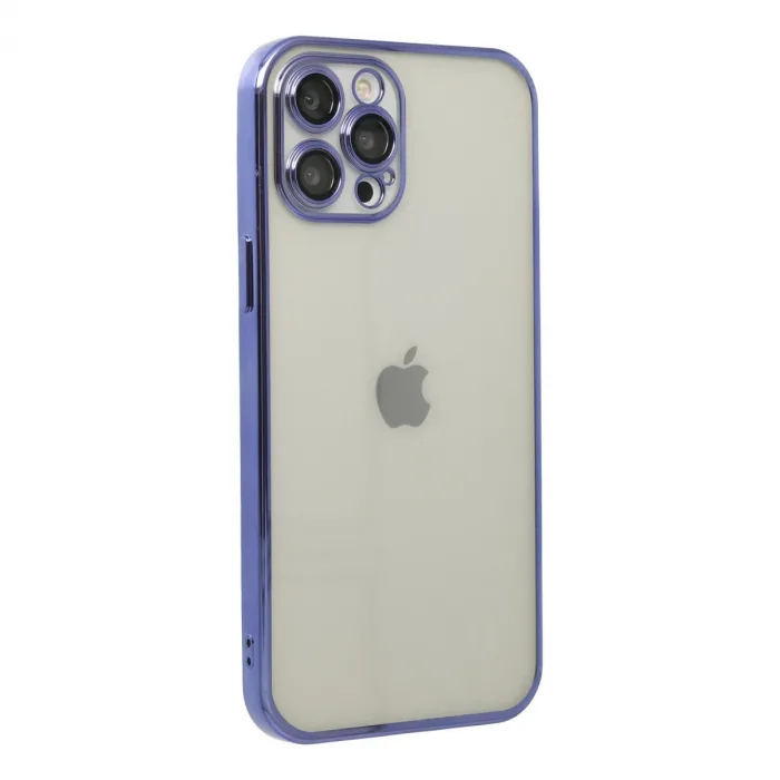 İphone 12 Pro Kılıf Razer Lensli Silikon - Mor