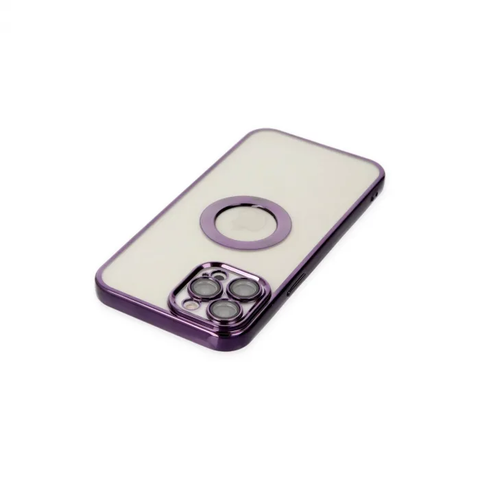 İphone 12 Pro Kılıf Slot Silikon - Mor