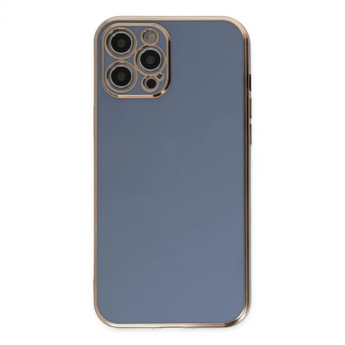 iPhone 12 Pro Kılıf Volet Silikon - Mavi