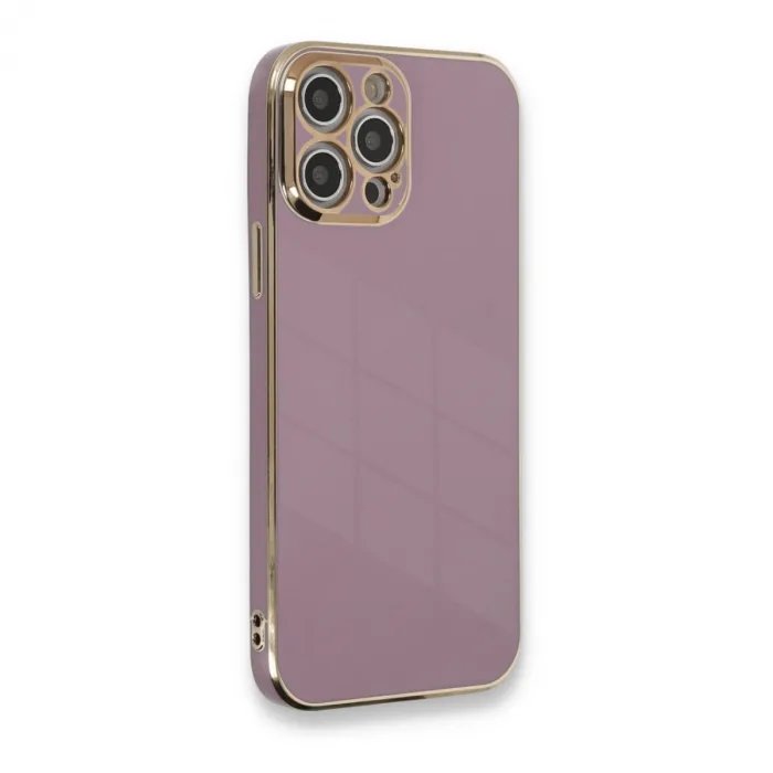 iPhone 12 Pro Kılıf Volet Silikon - Mor
