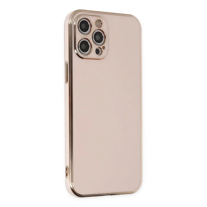 iPhone 12 Pro Kılıf Volet Silikon - Pembe