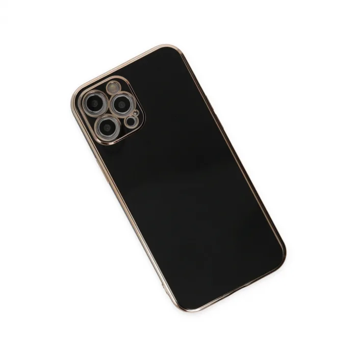 iPhone 12 Pro Kılıf Volet Silikon - Siyah