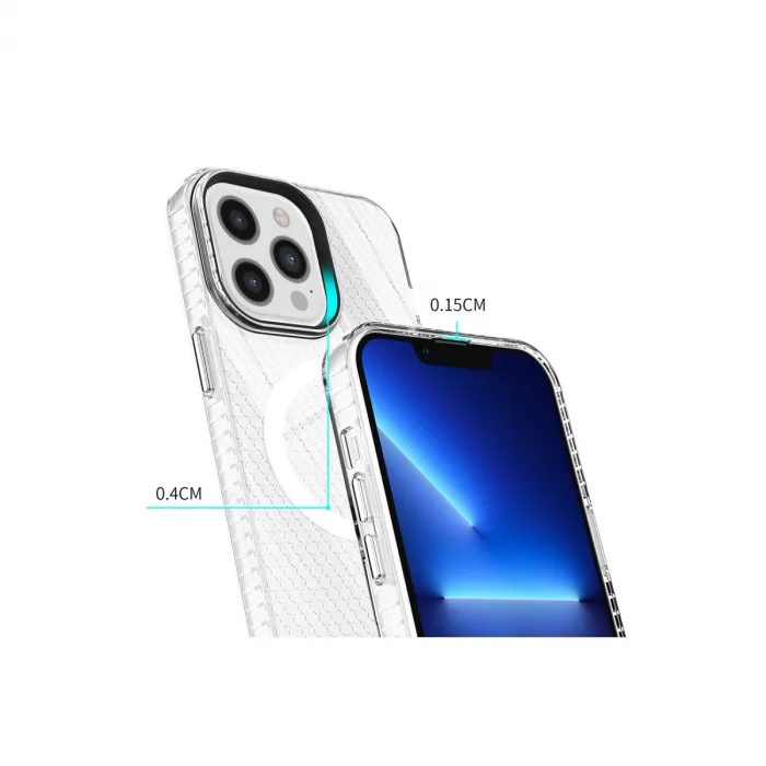 iPhone 12 Pro Max Kılıf Beta Magneticsafe Silikon - Şeffaf