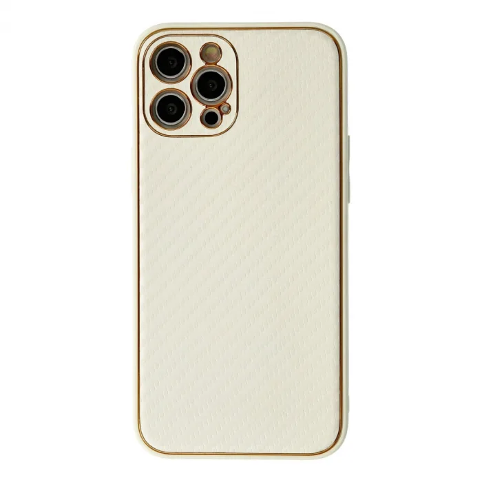 iPhone 12 Pro Max Kılıf Coco Karbon Silikon - Beyaz