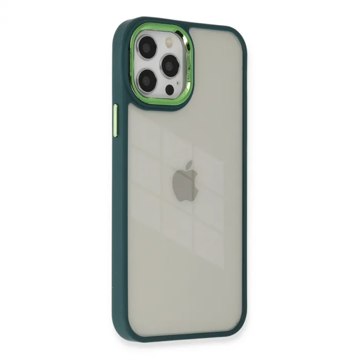 İphone 12 Pro Max Kılıf Dora Kapak - Haki Yeşil