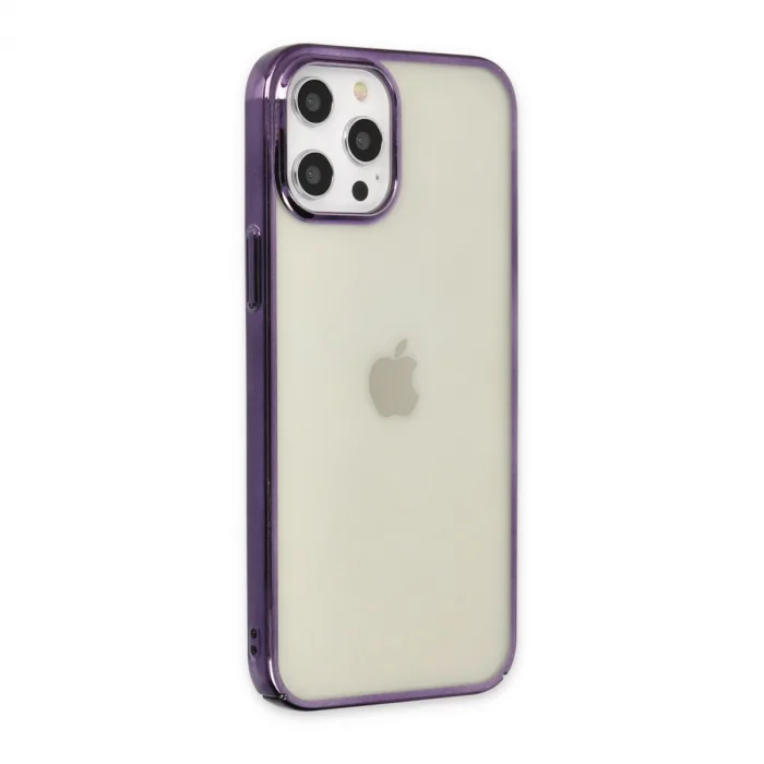 İphone 12 Pro Max Kılıf Element Silikon - Mor
