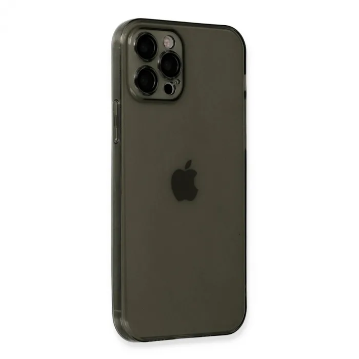 İphone 12 Pro Max Kılıf Fly Lens Silikon - Siyah